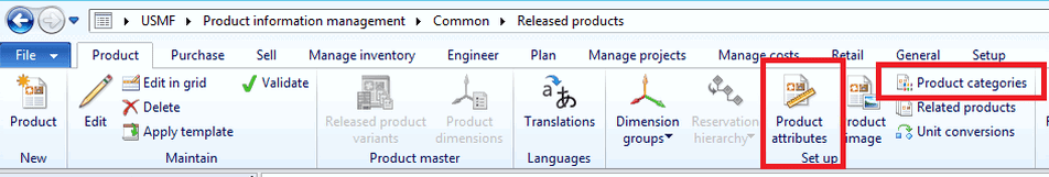 Product Attributes in Microsoft Dynamics AX 2012 | Ellipse Solutions