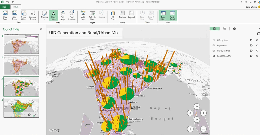 Карта в power bi