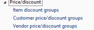 price discount groups dynamics ax 2012