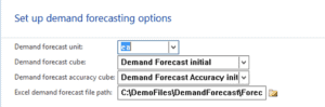 set up demand forecasting dynamics ax