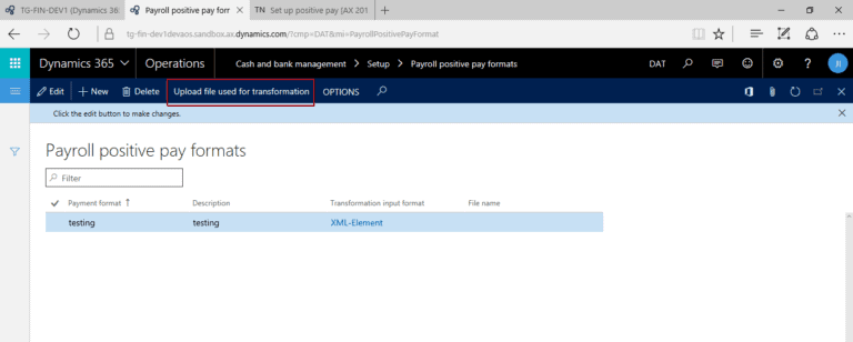 Positive Pay Formats for setting up AP