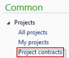 Common Project Contracts Dynamics AX