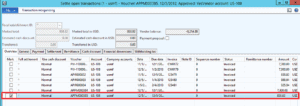 mark transaction to cancel payment voucher settle open transactions form