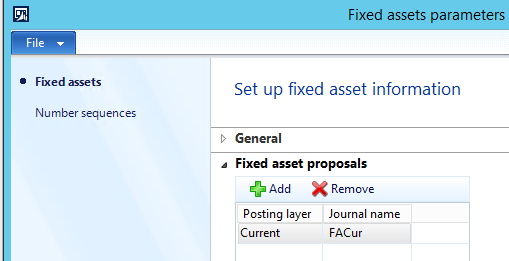 Fixed Asset Proposals