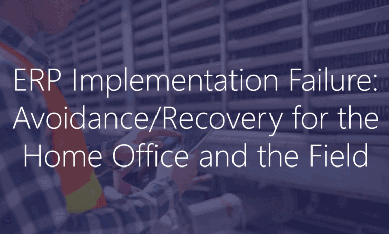 ERP Project Recovery Field Service