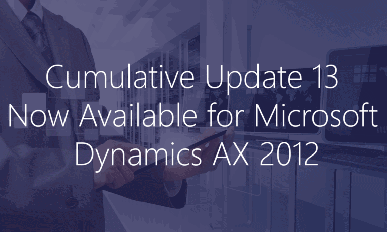 Dynamics AX Cumulative Update 13