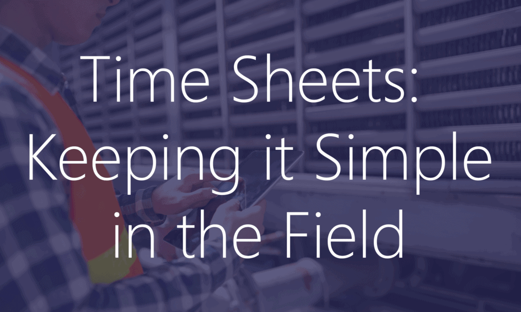 Field Operations Time Sheets Dynamics 365