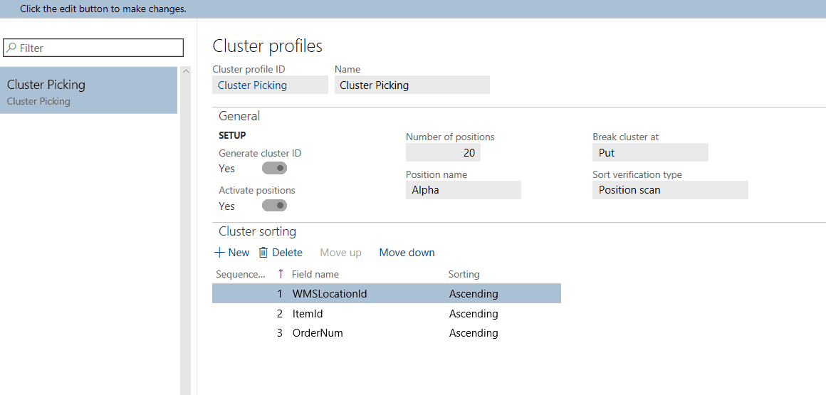 cluster profile dynamics 365