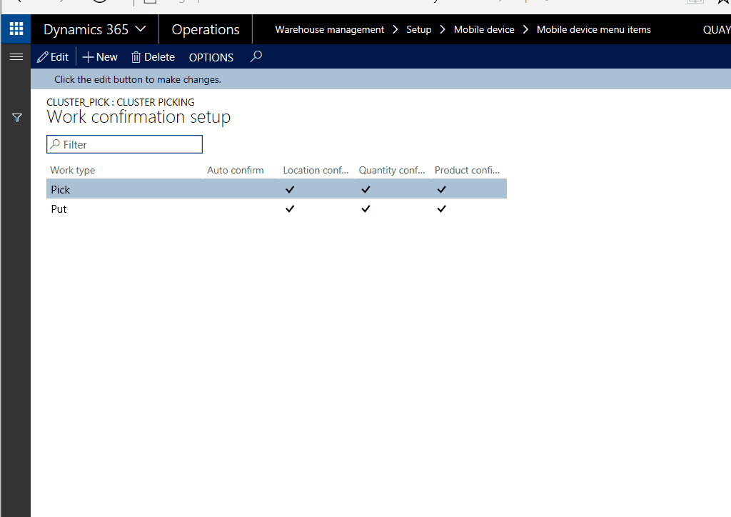 dynamics 365 work confirmation setup