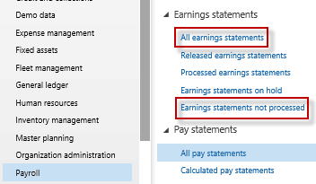 types of earning statements