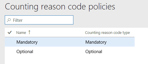 counting reason code policies