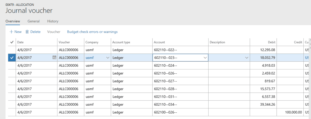 journal voucher dynamics 365 for finance and operations