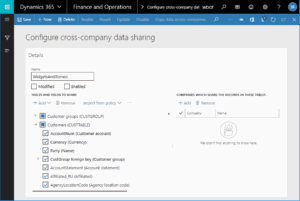 cross-company data sharing in dynamics 365