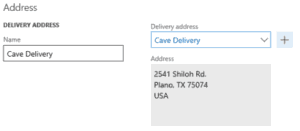 delivery address