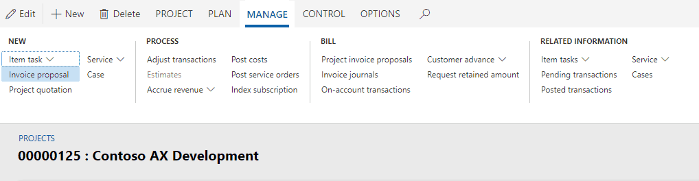 create invoice proposal