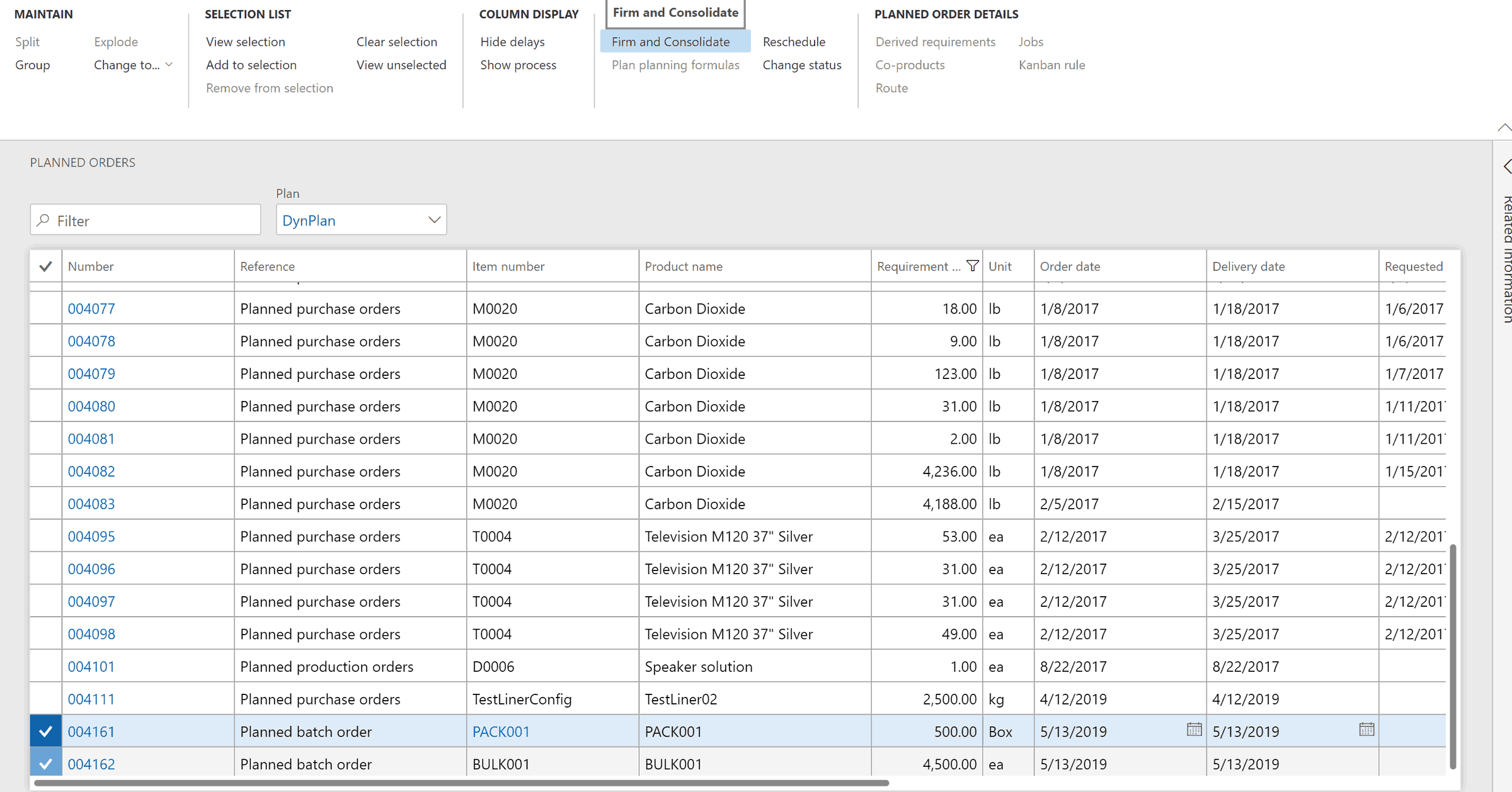 Managing Consolidated Batch Orders In Process Manufacturing In Dynamics ...