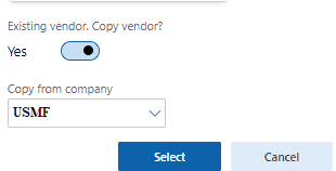 copy existing vendor copy from company dynamics 365