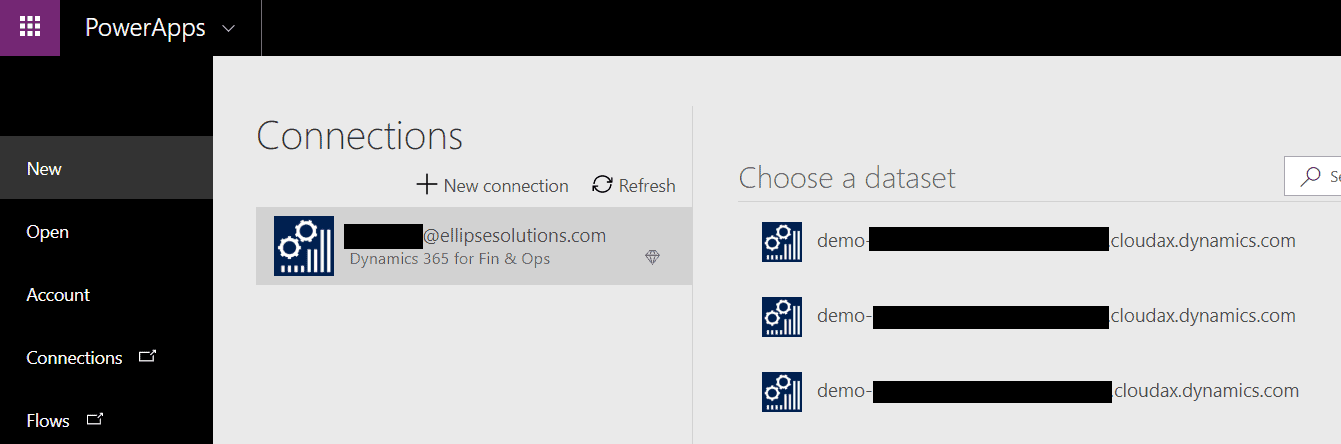 dynamics 365 powerapp connection