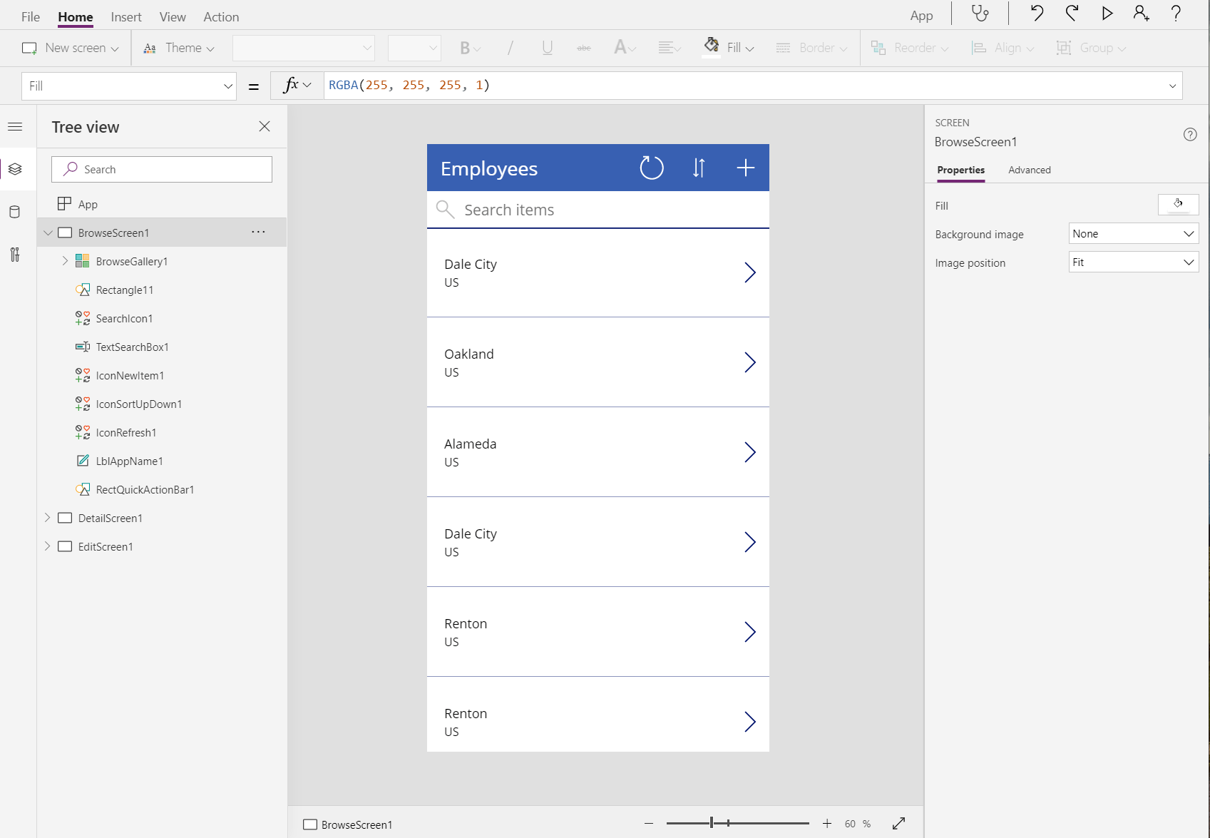 autogenerated powerapp