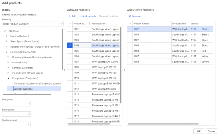 add products discounts dynamics 365