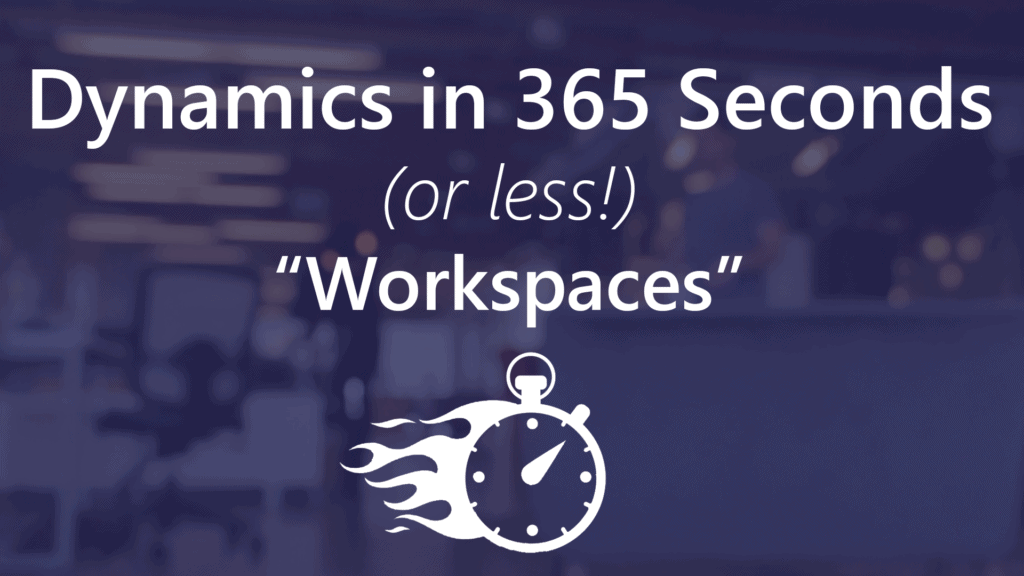 personalize dynamics 365 workspaces