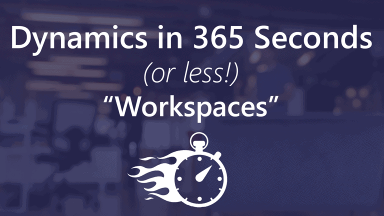 personalize dynamics 365 workspaces