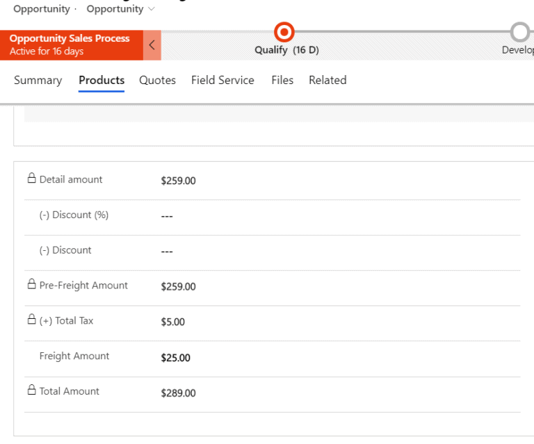 opportunity sales process dynamics 365