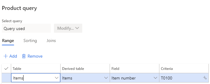 product query dynamics 365 warehouse
