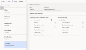 dynamics 365 warehouse management mobile setup