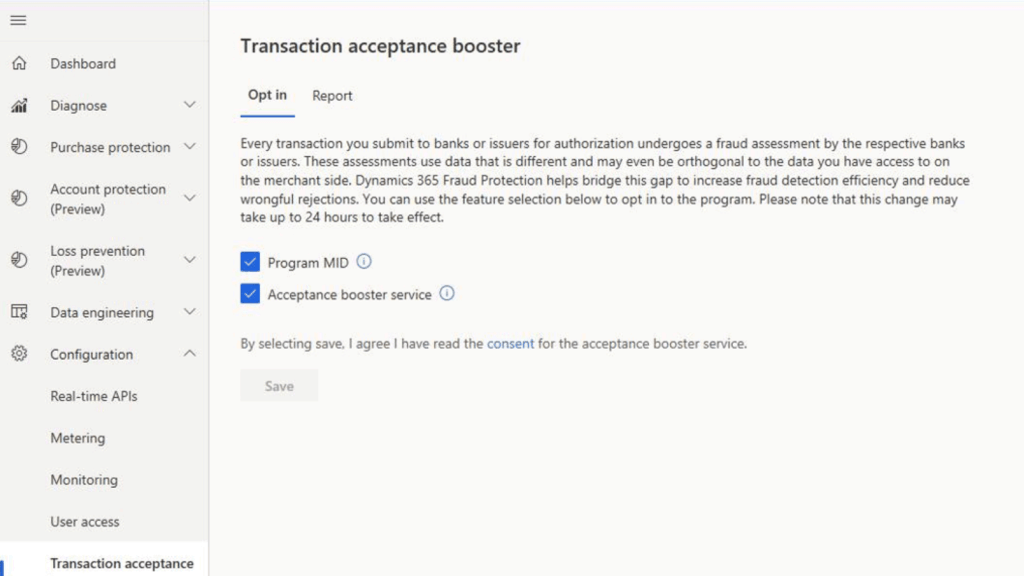 transaction acceptance booster dynamics 365 fraud