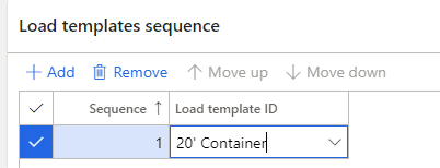load templates sequence d365