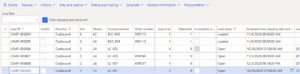 loads grid shipping scenarios dynamics 365