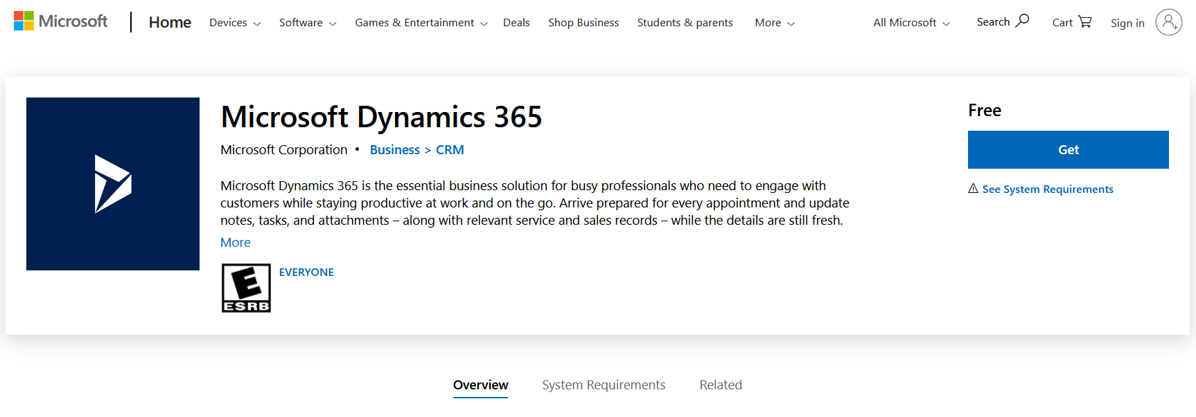 Dynamics 365 windows app