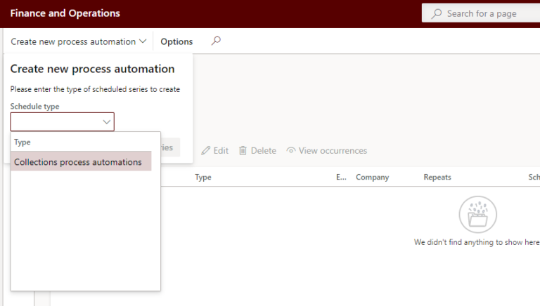 collections process automation dynamics 365