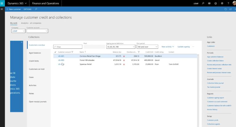 dynamics 365 finance collections